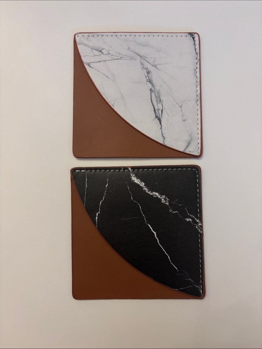 Brown /black& white Marble book corner bookmark reading lovers - Set of 2